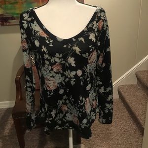 Long sleeve floral shirt
